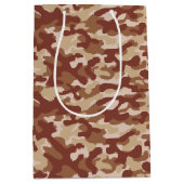 Woestijnbruine camouflage medium cadeauzakje (Voorkant)