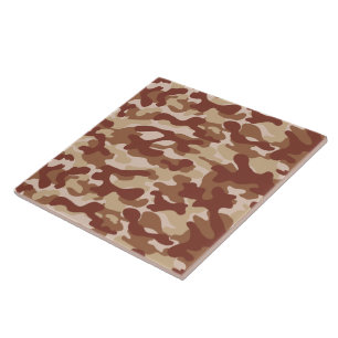 Woestijnbruine camouflage tegeltje