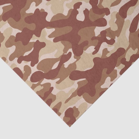 Woestijnbruine camouflage tissuepapier (Detail)