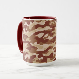 Woestijnbruine camouflagepatroon mok