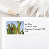 Woestijncactus Adresetiketten Etiket (Insitu)