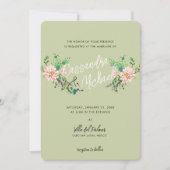 Woestijncactus Bloom | Roze bruiloft Kaart (Voorkant)