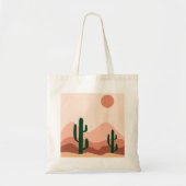 Woestijncactus boho art tote bag (Voorkant)