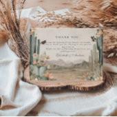 Woestijncactus Boho Wedding Bedankkaart