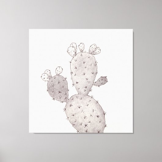 Woestijncactus Canvas Afdruk (Voorkant)