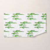 Woestijncactus kerstlampjes Rood wit Bad Handdoek (Handdoek)