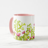 woestijncactus met roze ventilatorkoffie-Mok Mok (Voorkant links)