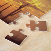 woestijncactus op zonsondergang legpuzzel (Zijkant)