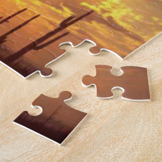 woestijncactus op zonsondergang legpuzzel (Zijkant)