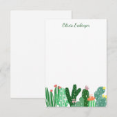 Woestijncactus Schilderen in Groen Gepersonaliseer Bedankkaart (Voorkant / Achterkant)