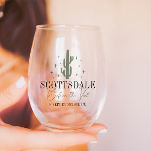 Woestijncactus Scottsdale vrijgezellenfeest Wijnglas Zonder Voet