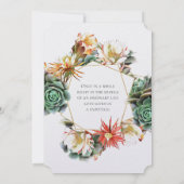 woestijncactus Succulent Gold Geometric Kaart (Achterkant)