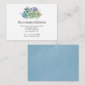 Woestijncactus Succulents Wedding Accommodations Informatiekaartje (Voorkant / Achterkant)
