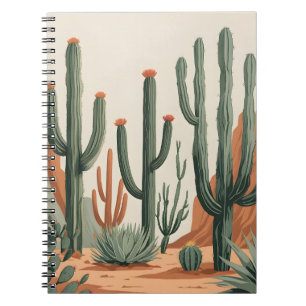 Woestijncactus Tuin Southwestern Spiral Notitieb Notitieboek