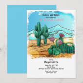 Woestijncactus uitnodiging (Voorkant / Achterkant)