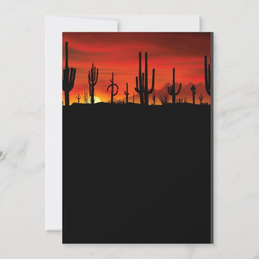 Woestijncactus uitnodiging (Achterkant)