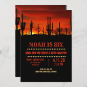 Woestijncactus uitnodiging (Voorkant / Achterkant)