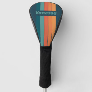 Woestijncactus Zonsopgang Speld Gestreept met Naam Golfheadcover