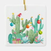 Woestijncactus Zuidwesten Kerstvakantie Keramisch Ornament (Voorkant)