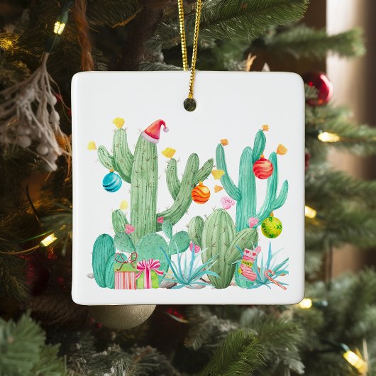 Woestijncactus Zuidwesten Kerstvakantie Keramisch Ornament