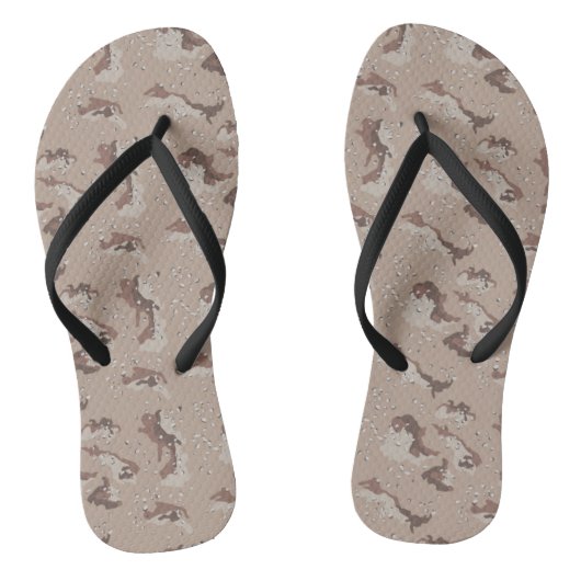 Woestijncamouflage 2 teenslippers (Voetbed)