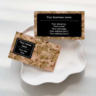 Woestijncamouflage, Bruine Camo, Militair, Leger Visitekaartje