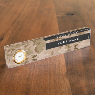 Woestijncamouflage, bruine camouflage, militair, l naambordje