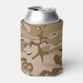 Woestijncamouflage met kiezels, militair, leger blikjeskoeler (Blikje Voorkant)