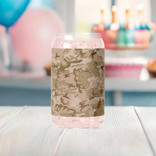 Woestijncamouflage met kiezels, militair, leger blikvorm glas