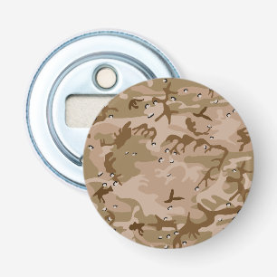 Woestijncamouflage met kiezels, militair, leger button flesopener