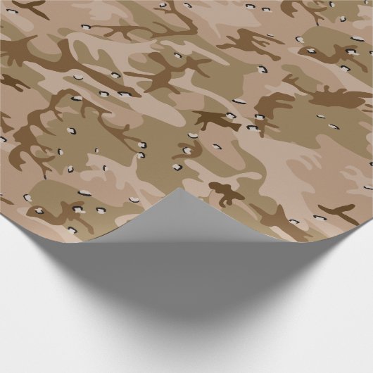 Woestijncamouflage met kiezels, militair, leger cadeaupapier (Hoek)