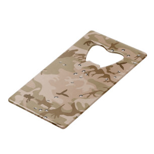 Woestijncamouflage met kiezels, militair, leger creditkaart flessenopener