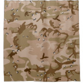 Woestijncamouflage met kiezels, militair, leger douchegordijn (Voorkant)