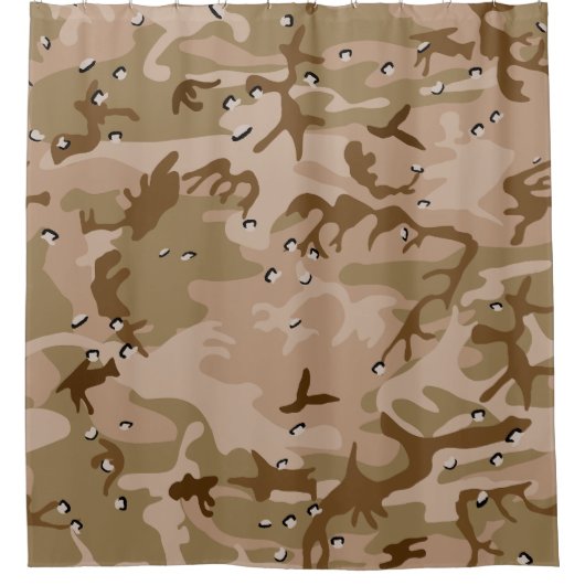 Woestijncamouflage met kiezels, militair, leger douchegordijn (Voorkant)