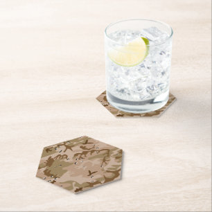 Woestijncamouflage met kiezels, militair, leger kartonnen onderzetters