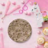 Woestijncamouflage met kiezels, militair, leger papieren bordje (Feest)