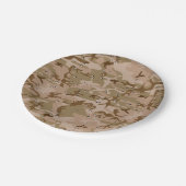 Woestijncamouflage met kiezels, militair, leger papieren bordje (Gekanteld)