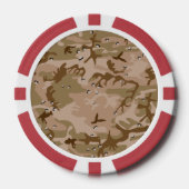 Woestijncamouflage met kiezels, militair, leger poker chips (Voorkant)