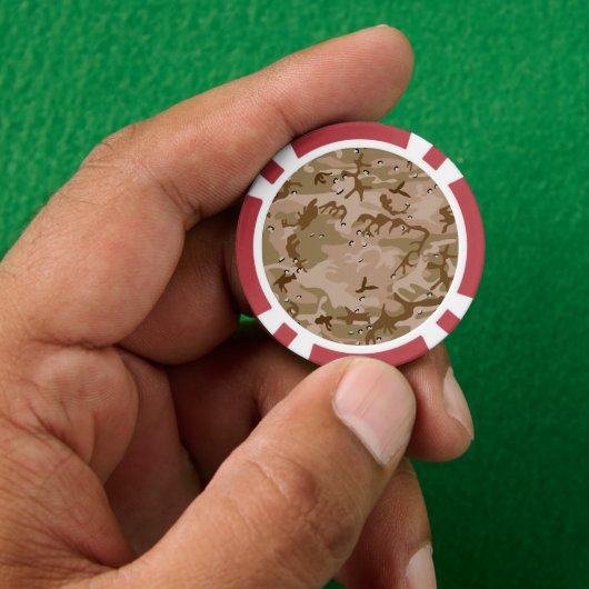 Woestijncamouflage met kiezels, militair, leger poker chips (Hand)