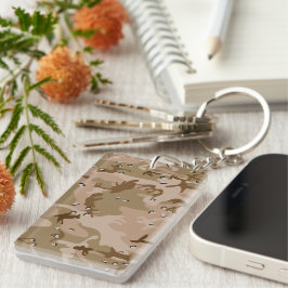 Woestijncamouflage met kiezels, militair, leger sleutelhanger
