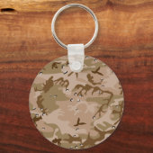 Woestijncamouflage met kiezels, militair, leger sleutelhanger (Voorkant)