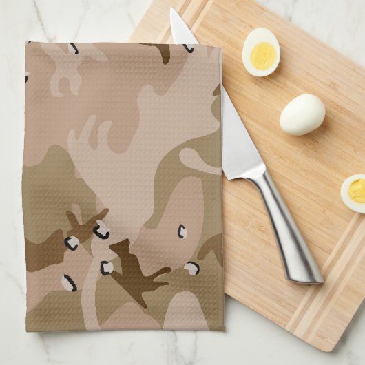 Woestijncamouflage met kiezels, militair, leger theedoek (Quarter Fold)