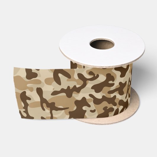 Woestijncamouflage Satijnen Lint (Spoel)