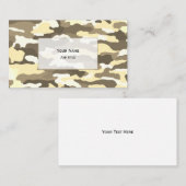 Woestijncamouflage (transparant wit) visitekaartje (Voorkant / Achterkant)