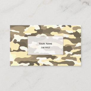 Woestijncamouflage (transparant wit) visitekaartje