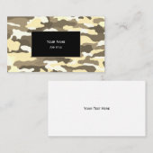 Woestijncamouflage Visitekaartje (Voorkant / Achterkant)