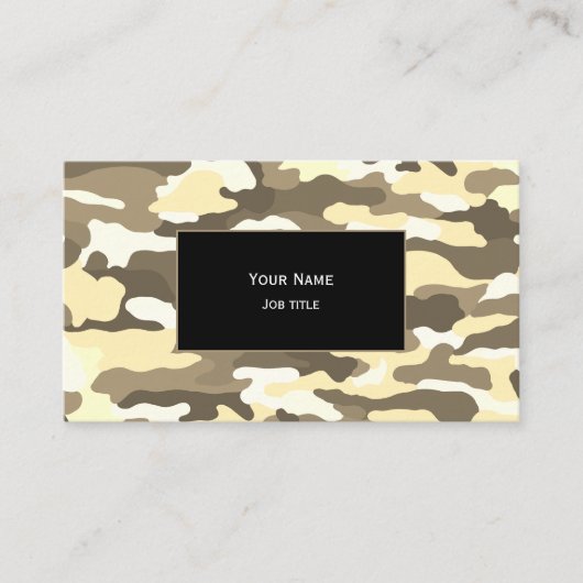 Woestijncamouflage Visitekaartje (Voorkant)