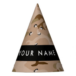 Woestijncamouflagekiezels, jouw naam, Personalisee Feesthoedjes