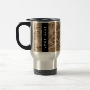 Woestijncamouflagekiezels, jouw naam, Personalisee Reisbeker
