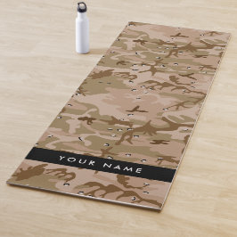 Woestijncamouflagekiezels, jouw naam, Personalisee Yogamat